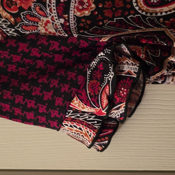 PERCEPTIONS NEW YORK BRAND WOMEN'S BLACK & RED SHORT SLEEVES DRESS SIZE LARGE - Picture 11 of 15